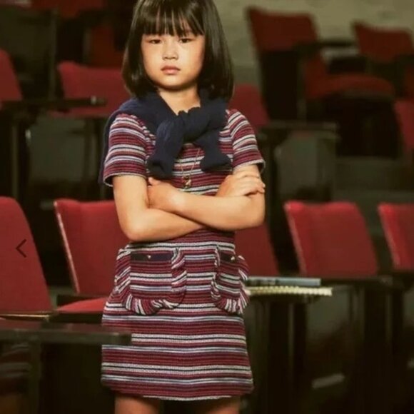 Janie and Jack Girls Size 7 Blooming Fields NWT Tweed Dress - Picture 1 of 3